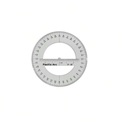 PACIFIC ARC P8F PROTRACTOR 20cm ACRYLIC 360 DEGREE