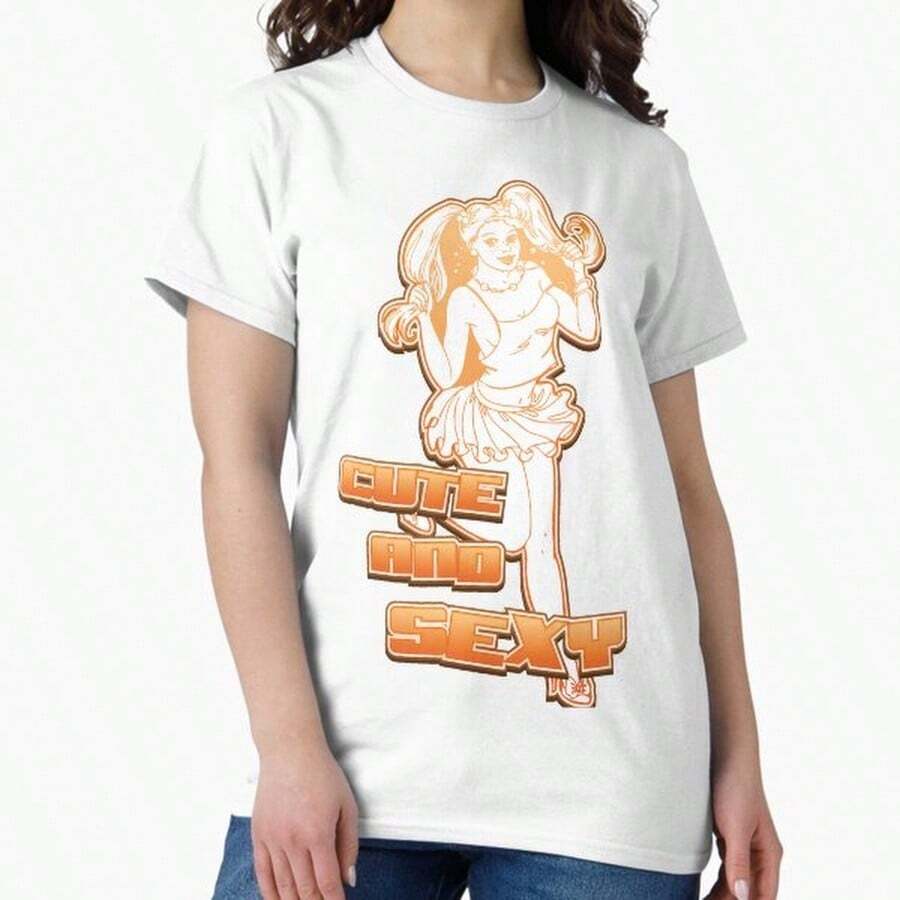 Beautiful Pin-Up Girl Classic T-Shirt - 白色 - 查看 1
