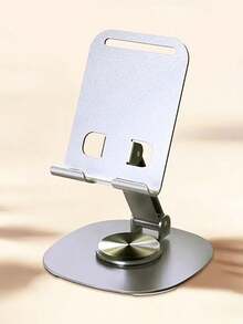 Foldable Phone Stand Adjustable Rotating Desktop Holder For Office Home Compact Portable Design Stable Structure Compatible All Smartphones Tablets - Grey - View 7