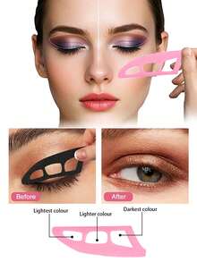 6pcs/3pcs/1pc Eyeshadow Tapes, 1pc Beginner Eyemakeup Assistant, Eyeshadow & Eyeliner Stencil Tools, Eyemakeup Finishing Stickers, Eyemakeup Protective Tapes, Professional Eyelash Tapes, Adhesive Fabric Eyelash Tapes, Breathable Mesh Eyelash Extension Tapes, Eyelash Lifting Tapes, Breathable Low-Allergy Eyelash Isolation Patches - Multicolor - View 5