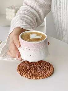 1pc Ceramic Coffee Cup, Hand Drip Coffee Sharing Cup, Latte Cup, Minimalist Single Set - Multicolor - View 10