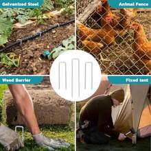 Garden Stake 100 paquetes de 6 pulgadas - Galvanizado - Ver 6