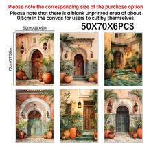 1/6 Canvas Poster Of Islamic Architecture. Bohemian Oriental Arch Watercolor Poster. Islamic Art, Middle Eastern Decor. Ideal For Wall Decor In Living Room, Bedroom, Hallway, Dining Room And Office Corridor. Home Decor And Wall Art! Interior Decoration. Room Decor Aesthetics, Frame Optional - Multicolor - View 21