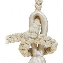 DesignYourHammock.com Sogas para Hamaca con Argolla y Guardacabos 1 Par (Natural) - Natural - Ver 6