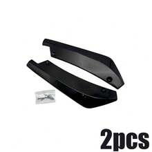2pcs Universal Car Bumper Lip Diffuser, Detachable Spoiler Protector, Wing Spoiler, Rear Angle Rear Spoiler Modification. Proper Installation Can Reduce Reverse Airflow And Act As A Spoiler Under Specific Conditions.