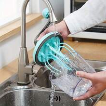 1pc New Silicone Semi-Automatic Egg Beater Cake Tool Whisk Manual Hand Mixer Self Turning Egg Stirrer Kitchen Egg Tools