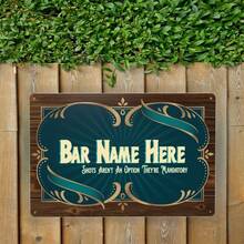 1pc Customized Personalized Name Or Text Metal Plate, Unique Home Decor, Vintage Bar Sign Metal Plaque, Home Bar Decoration, Bar Gift - 7.87x11.81 Inches