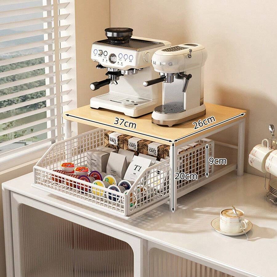 Desktop Storage Racks - White - View 1