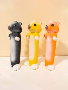 Juguete de perro de látex, juguete de masticar con forma de nutria larga, juguete de dentición para perros con sonido, juguete interactivo de tira y afloja