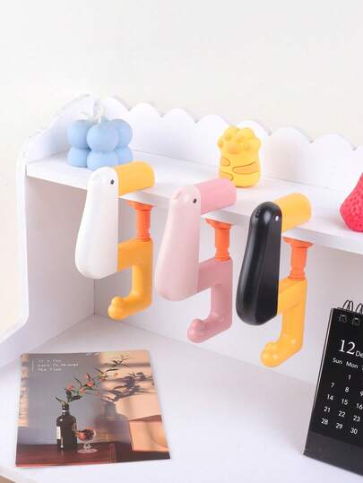 1pc Animal-Shaped Creative Hook, Duck-Shaped Hook For Students To Hang Backpacks, Desk Hook For Office Workstations, A Gift For Friends