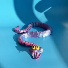 New 3D Printed Snake - Articulated - Animal Model - Gift Prop - Snake - Kids - Interesting Gift - Birthday Gift - Gift - Multicolor - View 14
