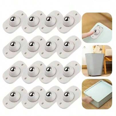 Adhesive Swivel Casters, Furniture Casters With Silent Wheels, No Drilling Required