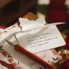 6pcs/Set 3D Butterfly Rose Greeting Cards, Elegant Folding Postcards For Valentine's Day, Flowers, Confessions, Birthdays, Parties, Weddings - Red - View 5