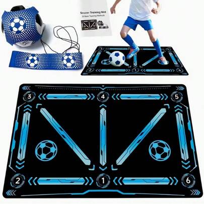 Football Training Mat, Durable Non Slip Foldable Training Mat, Indoor Outdoor Football Training Equipment