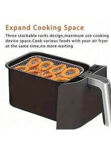 1/3 Layer Stainless Steel Air Fryer And Oven Accessories Set Outdoor BBQ Rack - Stackable, Suitable For Oven And Fryer Dishwasher , Perfect Choice For Healthy Holiday Baking - Multicolor - View 6