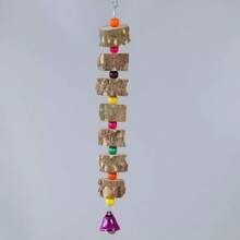 1 unidade de brinquedo de madeira para roer com pimenta de Sichuan, cor aleatória, interessante, adequado para pássaros de estimação, papagaios, hamsters, coelhos e decoração de gaiola. - Multicolorido - Ver 14