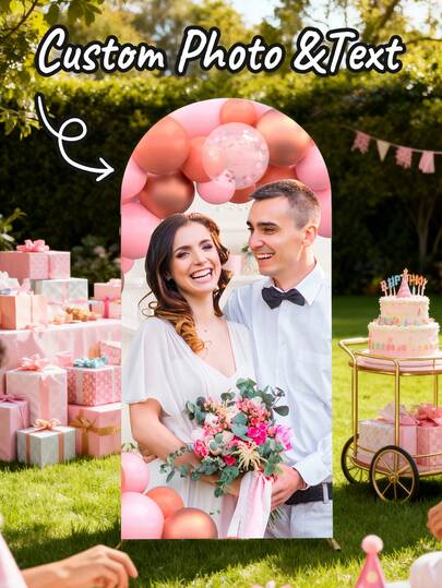 Personalized Arch Background Cloth, Wedding Arch Cover, Dome Frame Cover, Double-Sided Elastic Cover Background, Suitable For Graduation Ceremonies And Birthday Parties, Wedding Arch Background Frame Cover, DIY Arch Wall Board Photo Background, Washable And Reusable, Suitable For Weddings, Birthdays, Banquets, Outdoor Events And Commercial Activities, Ideal For Mother's Day, Valentine's Day, Father's Day And Other Holidays