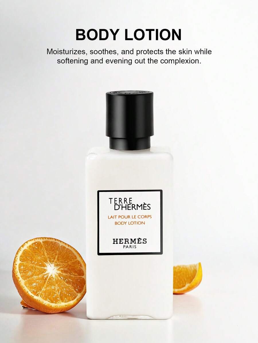 Hermès 40ml Deep Nourishing & Moisturizing Body Lotion - Earth Series. Long-Lasting Fragrance. - White - View 1