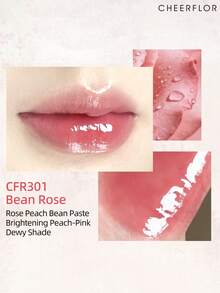 CHEERFLOR Dreamy Music Box Series Lip Gloss, Shimmery Makeup Effect, Moisturizing And Pigmented, Infused With Jojoba Seed Oil And Avocado Oil To Nourish Lips, Long-Lasting Color, Lightweight Liquid Lipstick, Suitable For Everyday Makeup - CFR301 - 查看 2