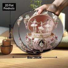 Elegant Ballet Music Box Decor With Swan & Roses - 2D Wall Art Tin Painting Gift For Ballet Lovers, Birthday, Home Dec - 彩色 - 查看 11
