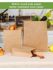 10/20个牛皮纸礼品袋，带提手，可包装成纪念品，适用于生日、婚礼、日常聚会、母亲节/毕业季等场合。牛皮纸礼品袋（棕色），可用作婚礼礼物、糖果袋、烘焙包装袋、烘焙手提袋。 - 彩色 - 查看 7