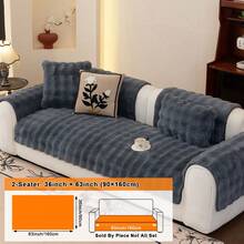 1PC Thick Plush Sofa Cover All-Season Non-Slip Sofa Cushion Slipcover Modern Minimalist Dust-Proof And Washable Cover  Pet-Friendly Protector Fits 1-2-3-4 Seat Sofa  For Room Bedroom Office - Màu xám đen - Xem 14