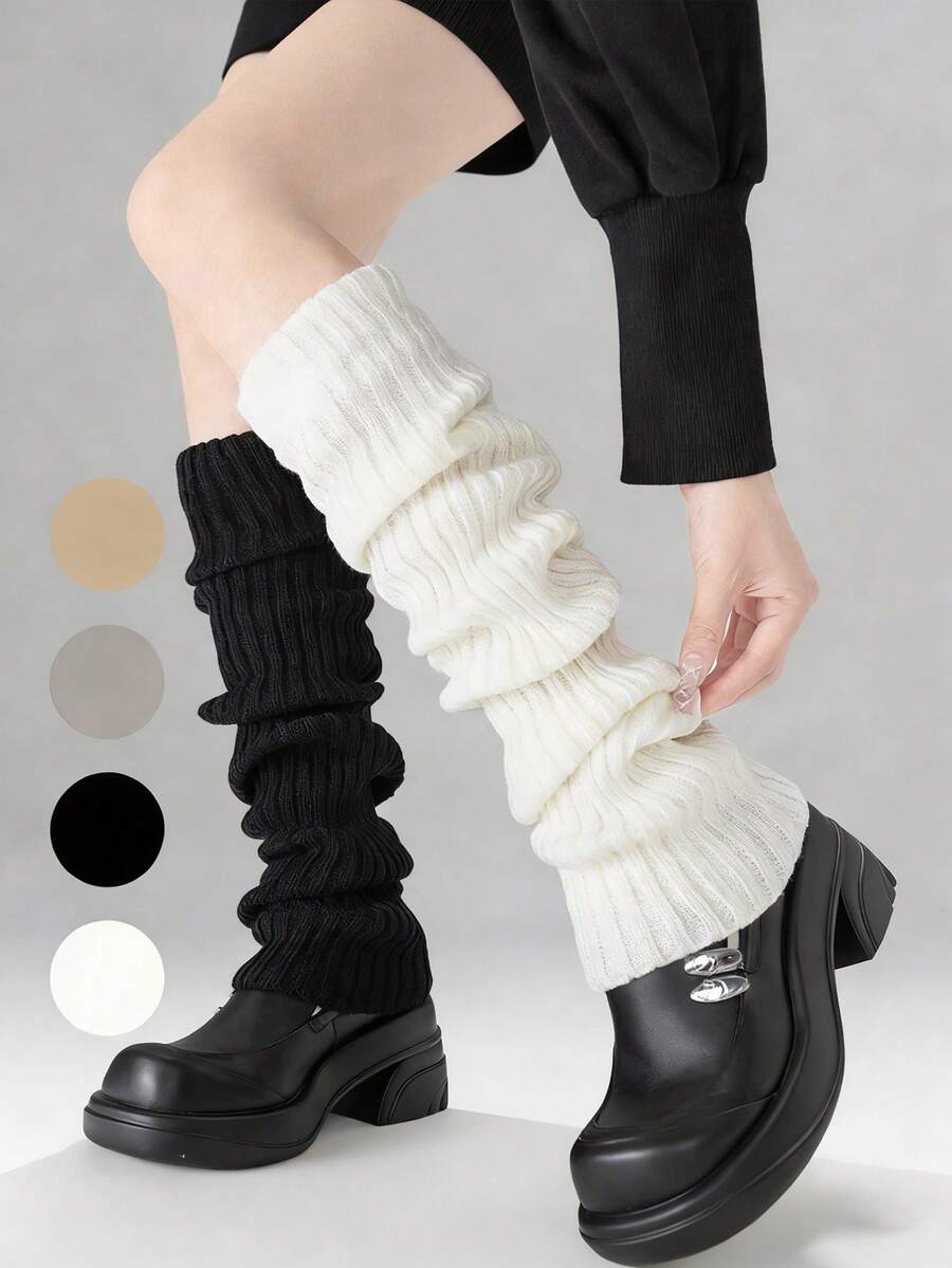 女士秋冬保暖靴套（半双装），70厘米保暖腿套，钩针编织靴套腿套，装饰性腿套，短款保暖靴套腿套，靴套腿套，适合日常穿着