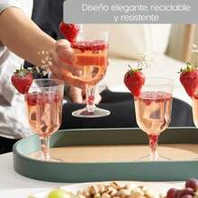 50 Piezas de Copas de Plástico Resistentes Reutilizables Transparentes Para Brindis 5 Onzas (148 ml), Para Fiestas, Bodas, Postre, Cócteles, Vino, etc. Multiusos y fáciles de limpiar.(default) - Multicolor - Ver 3