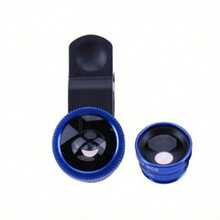 3-In-1 Universal Clip-On Smartphone Camera Lens Kit, Includes Fisheye Lens, Wide Angle Lens And Macro Lens, Manual Focus, Suitable For Smartphone Photography, With Magnifier - Multicolor - View 9