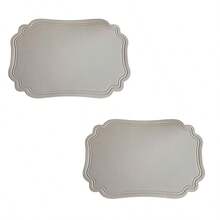 黑色人造革餐垫套装，2 件装，厨房餐垫，可水洗，耐用，防滑隔热，适合家居厨房装饰 - 彩色 - 查看 37