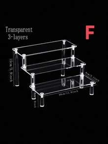 1pc Black Acrylic Multi-Tier Perfume Display Stand, Multifunctional Storage Organizer. Can Be Used As Jewelry Holder, Vanity Organizer, Perfume Rack, And Other Item Storage. Bathroom Accessories And Room Decor. - Black - View 16