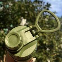 Stainless Steel Thermal Bottle With Handle For Gym Use, 350ml/600ml/800ml/1000ml/1200ml, 26 Pieces. - quân sự xanh - Xem 2