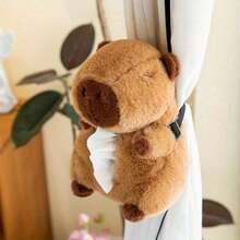Cute Car Tissue Box | Multi-Functional Hanging & Armrest Design | Creative Drawout Paper Holder - Brown - View 6