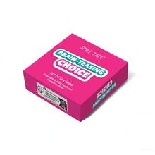 SMILE TALK 1PC Fun Multiple-Choice Card Game – Tabletop Party Game With Joyful Conversation Cards, Essential Icebreaker For Gatherings, Perfect Gift For Valentine's/Halloween/Christmas, Ideal For Friends/Family Parties & Daily Entertainment - Pink - View 5