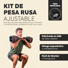 OP-Sitting Is The New Smoking Kit Pesa Rusa Ajustable - Pesas Para Ejercicio En Casa Y Gym Entrenamiento Completo Mancuernas Agarre Cómodo Kettlebell Pesos de 3.6-18 Kg Para Hombres Y Mujeres - Rojo - Ver 2