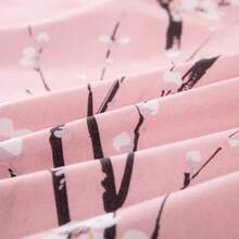 3PCS Soft Branches Leaves Pattern Duvet Cover Bedding Set With 2 Pillowcases Gift Pink Leaf Quilt Cover, Cozy Bed For Warm Fall & Festive Bedroom Decor, Soft & Stylish Bedding Collection - Pink - View 6