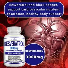 Resveratrol 3000 Mg With Black Pepper - Cardiovascular Support & Healthy Ageing - 120 Capsules - 1 Bottle - View 4