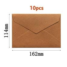 10pcs Envelopes, Office Envelopes, Wedding Invitation Cards, Western Business Invitation Letters, Holiday Gifts, Party Decoration Envelopes, Multi-Style & Multi-Color Wool-Like Texture, DIY Handmade Storage, Solid Color Invitations - Multicolor - View 18