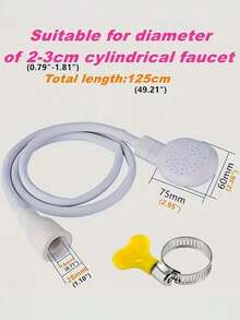 1 Set Multi-Function Faucet Shower Head - Adjustable Nozzle, Suitable For Pets, Cats And Human Hair Washing - Plug And Play, Easy Installation, Durable