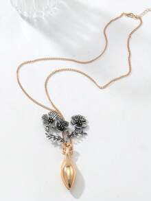 ZA 欧美波西米亚风首饰套装 - 两件套，包含项链和耳环 | 醒目的花瓶设计 | 节日礼物吸睛配饰 - 花瓶 - 查看 5