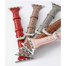 Leather Slim Strap Compatible With Apple Watch Band 49mm 44mm 40mm 41mm 45mm 38mm 42mm 49mm 44 45 Series 11 10 9 8 7 SE 6 5 4 3 2 1 Ultra 3 2 Women Bracelet - Multicolor - View 9