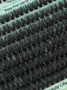 Kit de extensão de cílios com 640 unidades, alto volume (30D+40D+50D+60D/50D+60D+80D+100), 10-16mm. Cílios postiços individuais reutilizáveis, ultra macios e ultraleves, com aparência e densidade naturais. Ideal para uso em casa, no dia a dia, em casamentos, compromissos, festas, festivais de música e no Natal. - D - Ver 10