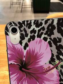 Ốp máy tính bảng họa tiết da báo hoa dâm bụt Y2K - Tương thích với ốp iPad, vỏ chống sốc dễ thương, phụ kiện iPad giao hàng nhanh, quà tặng tương thích với ốp Kindle, ốp iPad thế hệ thứ 11, ốp bảo vệ iPad Pro A16, ốp bảo vệ iPad thế hệ thứ 10 - màu đen - Xem 6