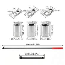 Automotive Belt Tool Set - Pulley Removal Wrench Kit, Car Belt Install Extractor | Engine Repair Socket Kit, Heavy Duty Serpentine Wrench Tool, With 3/8 Inch Square Drive And 13 14 15 16 18mm Crowfoot Wrenches, For Trucks, Sedans, Workshop Garage Mechanics - A - View 9