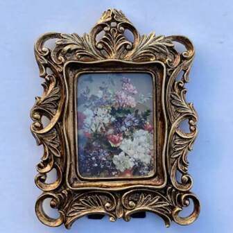 1 st mini barock 3x4 ramar glasfotoram viktoriansk dekoration bordsskiva väggkonst konst gåva