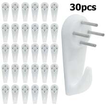20pcs Invisible Wall Nails, Photo Frame Nails, Cross Stitch Nails, Wall Hooks, Non-Damaging Nails - White - View 9
