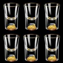 6pcs/Set, 15ml/0.5oz Mini Gold Rim Cups, Suitable For Bars, Clubs, Home Parties, Father's Day Gifts - Gold Foil Cup - View 10
