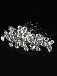 4/50/100pcs Rhinestone Flower Stamens, Suitable For Wedding Decoration, Valentine's Day Flowers, Mother's Day, Graduation Season, Back To School Season, Birthday Party And Other Floral Decorations - Multicolor - View 6