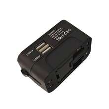 Adaptador de corriente con puertos de carga USB duales, enchufes y tomas de viaje universales, adaptador de corriente EU-US - Doble USB - Ver 9
