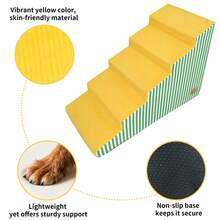BingoPaw 3/4/5 Steps Dog Ramp Steps For Bed Sofa Car Pet Stairs For Puppies & Senior Pets - Grey - View 8